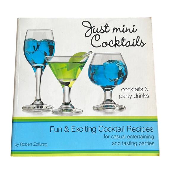Just Mini Cocktails Recipe Book Softcover Alcohol Party Drinks - Picture 1 of 6